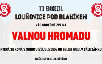 Valná hromada TJ Sokol Louňovice pod Blaníkem – 23.3.2024